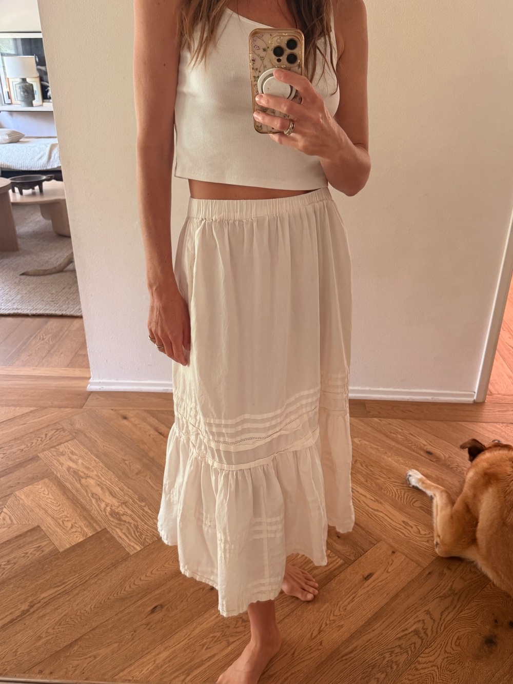 Christy Dawn Cream skirt small excellent condition - Picture 4 of 4